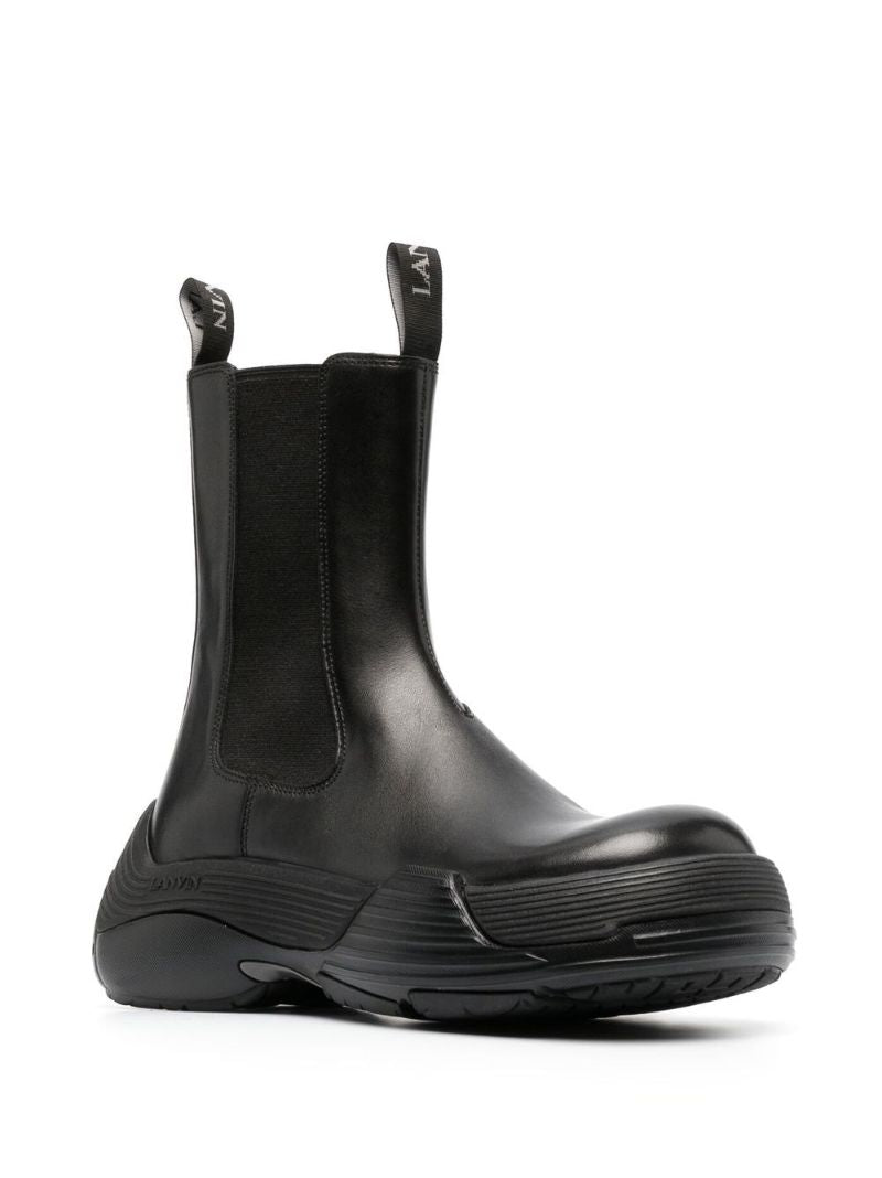 Black Leather Chelsea Boots