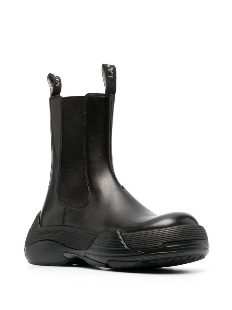 Black Leather Chelsea Boots