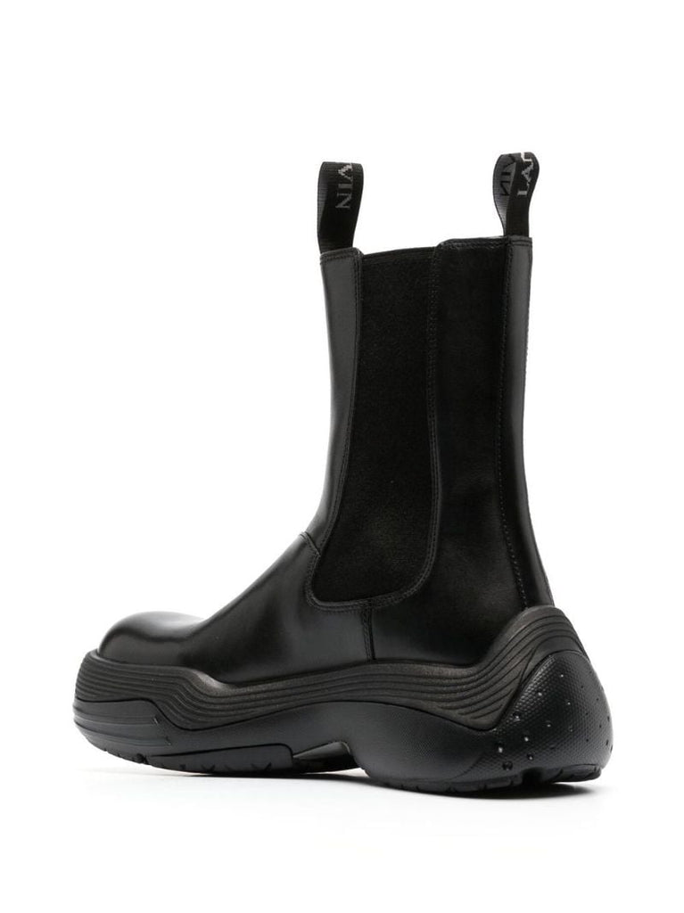 Black Leather Chelsea Boots