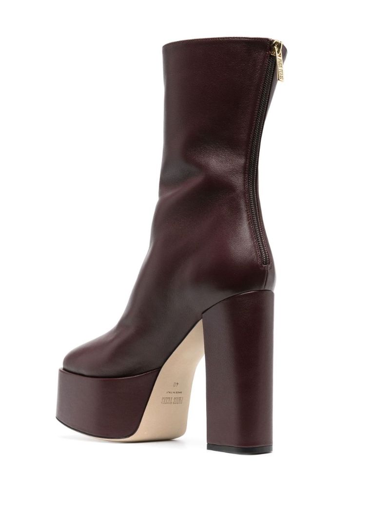 Brown Lexy 130 Leather Ankle Boots