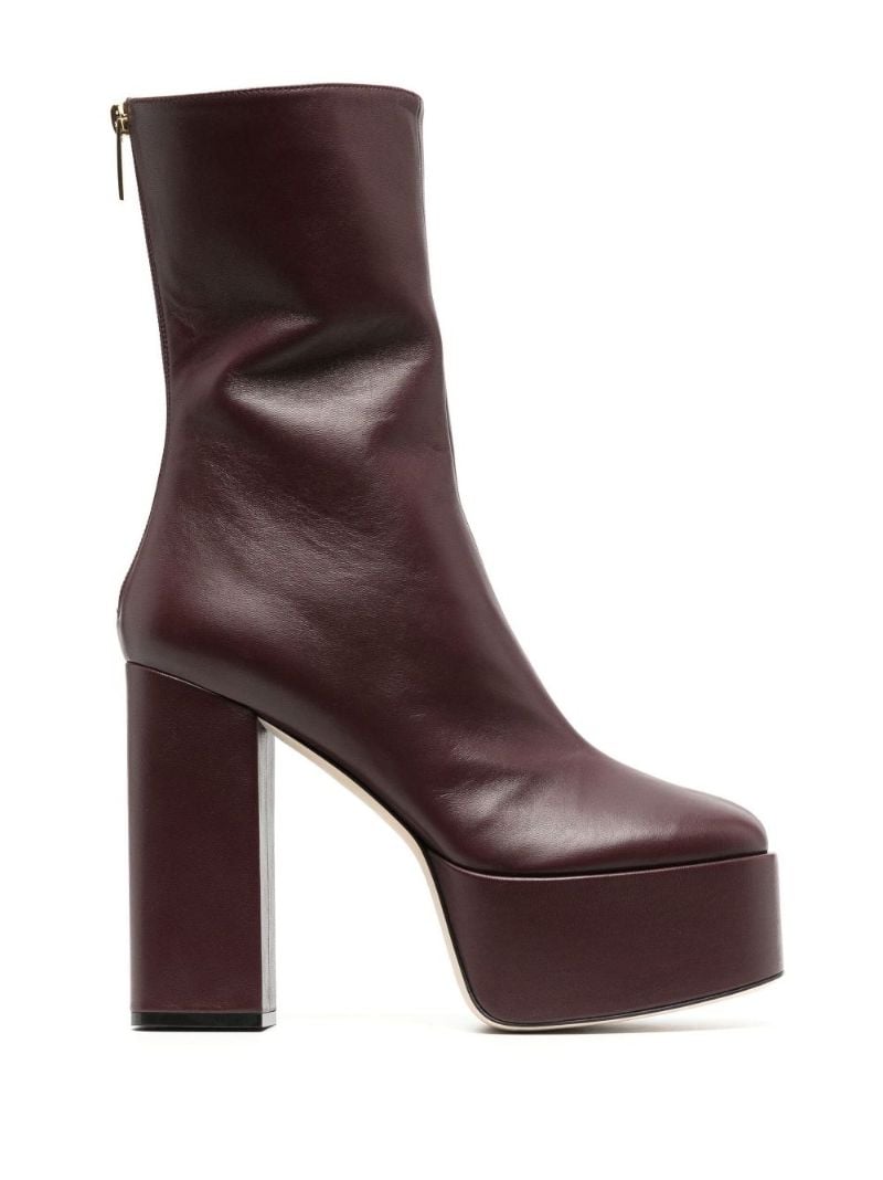 Brown Lexy 130 Leather Ankle Boots