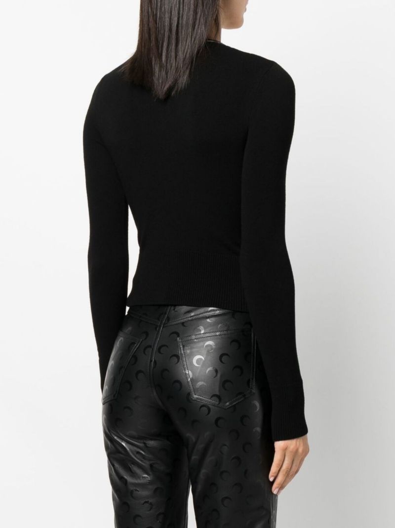Black Royal Moon Carreaux Jacquard Cardigan
