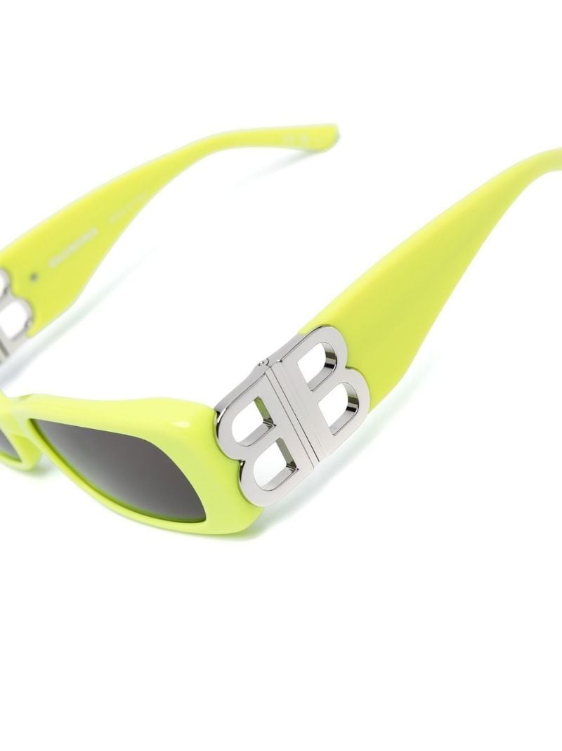 Yellow Logo Rectangular Sunglasses