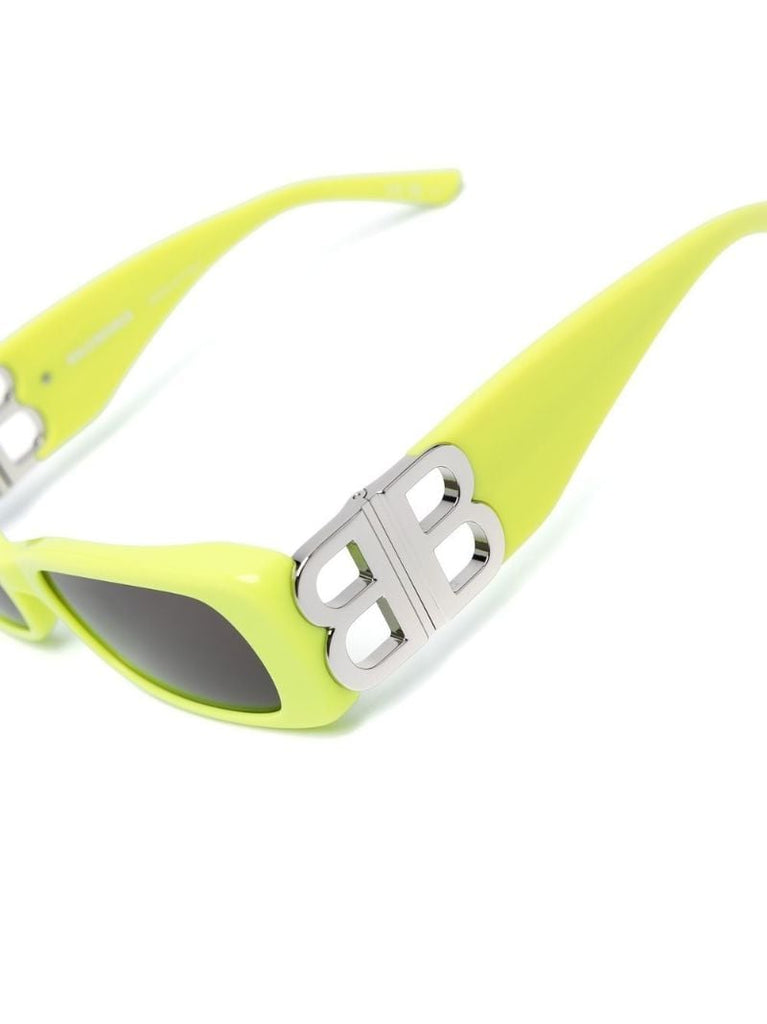 Yellow Logo Rectangular Sunglasses