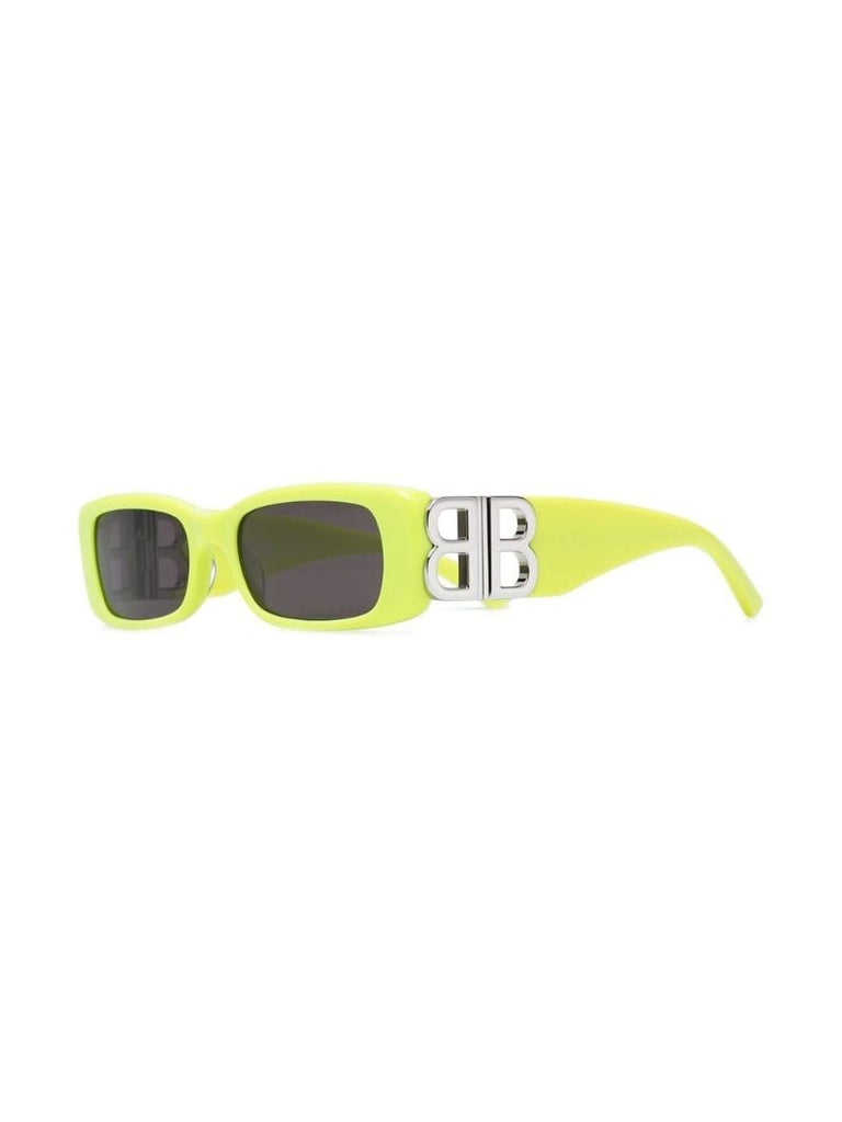 Yellow Logo Rectangular Sunglasses