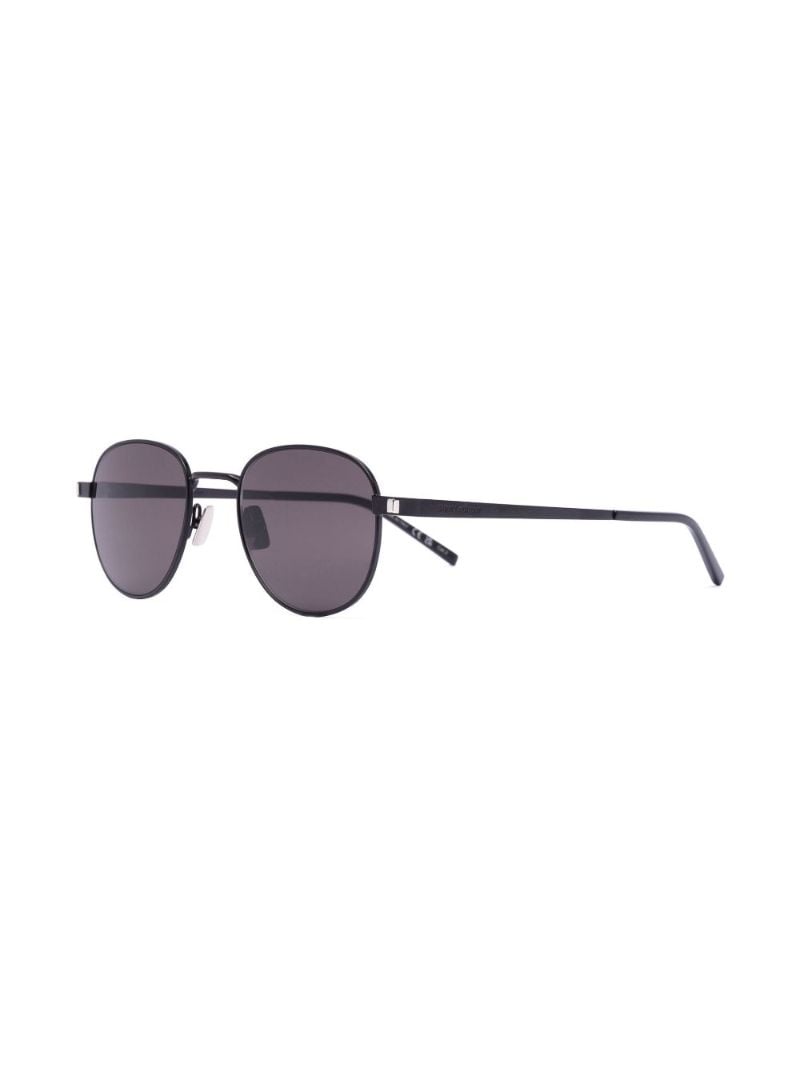 Black 555 Round Sunglasses