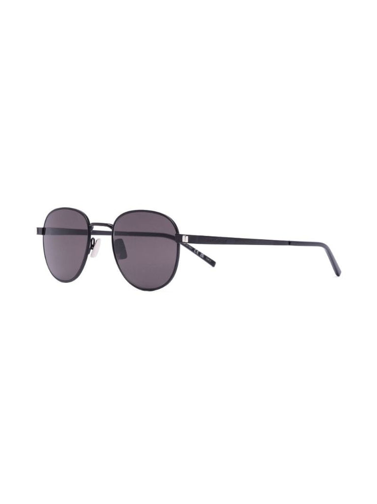 Black 555 Round Sunglasses