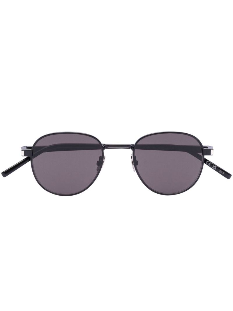 Black 555 Round Sunglasses