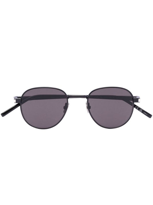 Black 555 Round Sunglasses