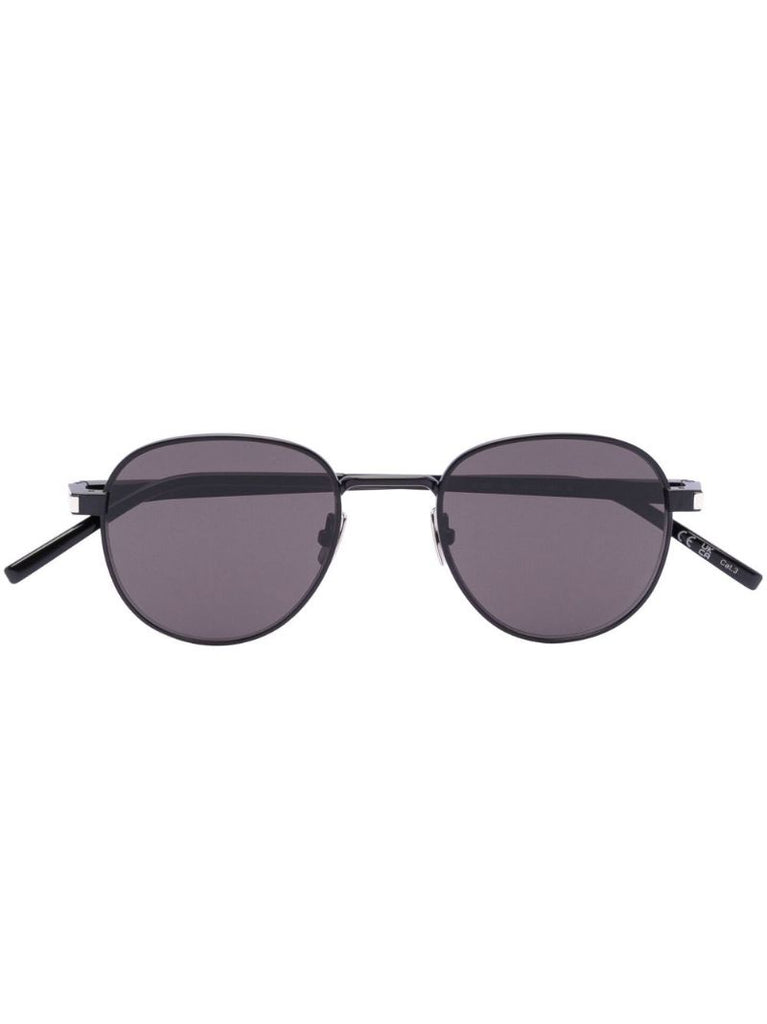 Black 555 Round Sunglasses