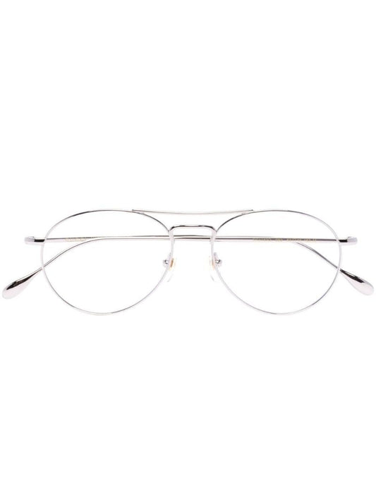 Silver-tone Pilot-frame Optical Glasses