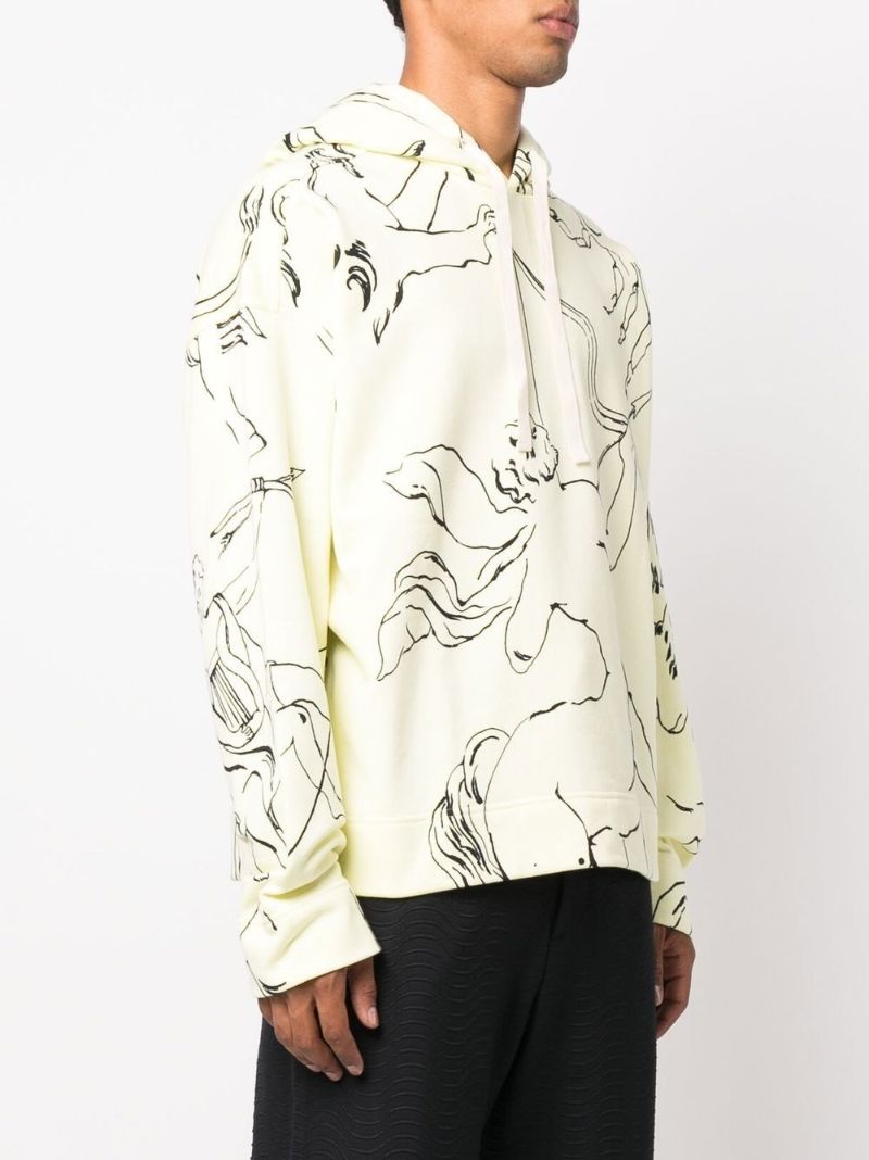 Neutral Astrology Print Cotton Hoodie