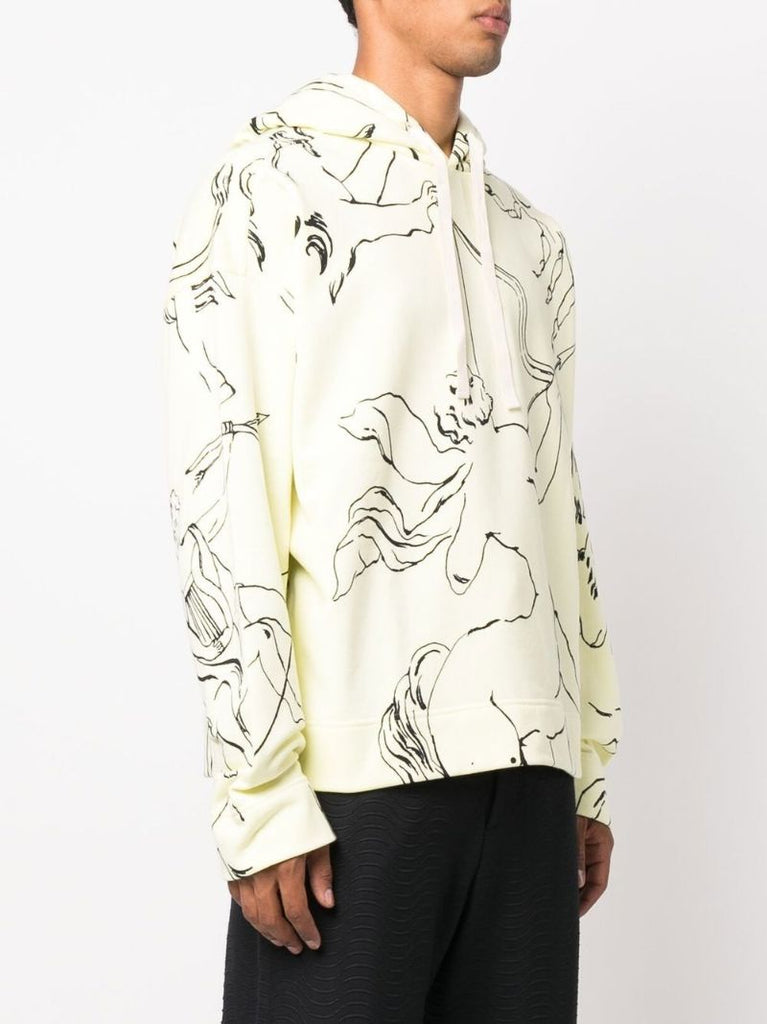 Neutral Astrology Print Cotton Hoodie