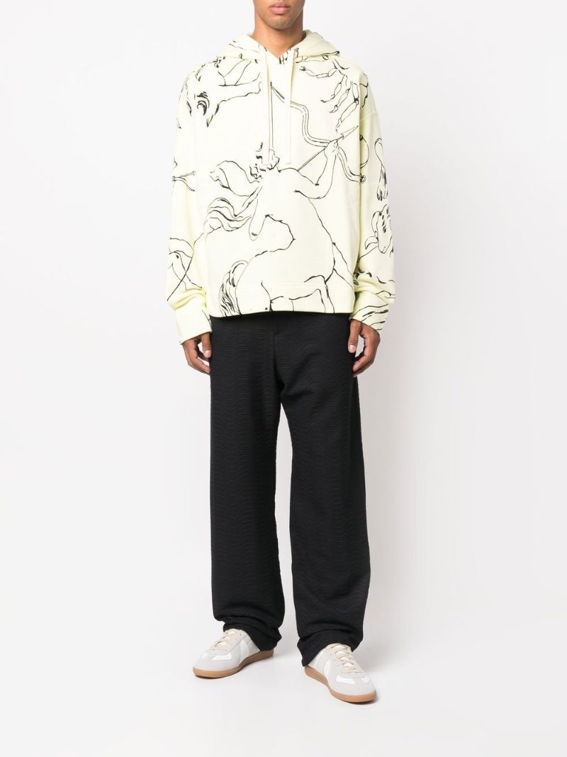 Neutral Astrology Print Cotton Hoodie