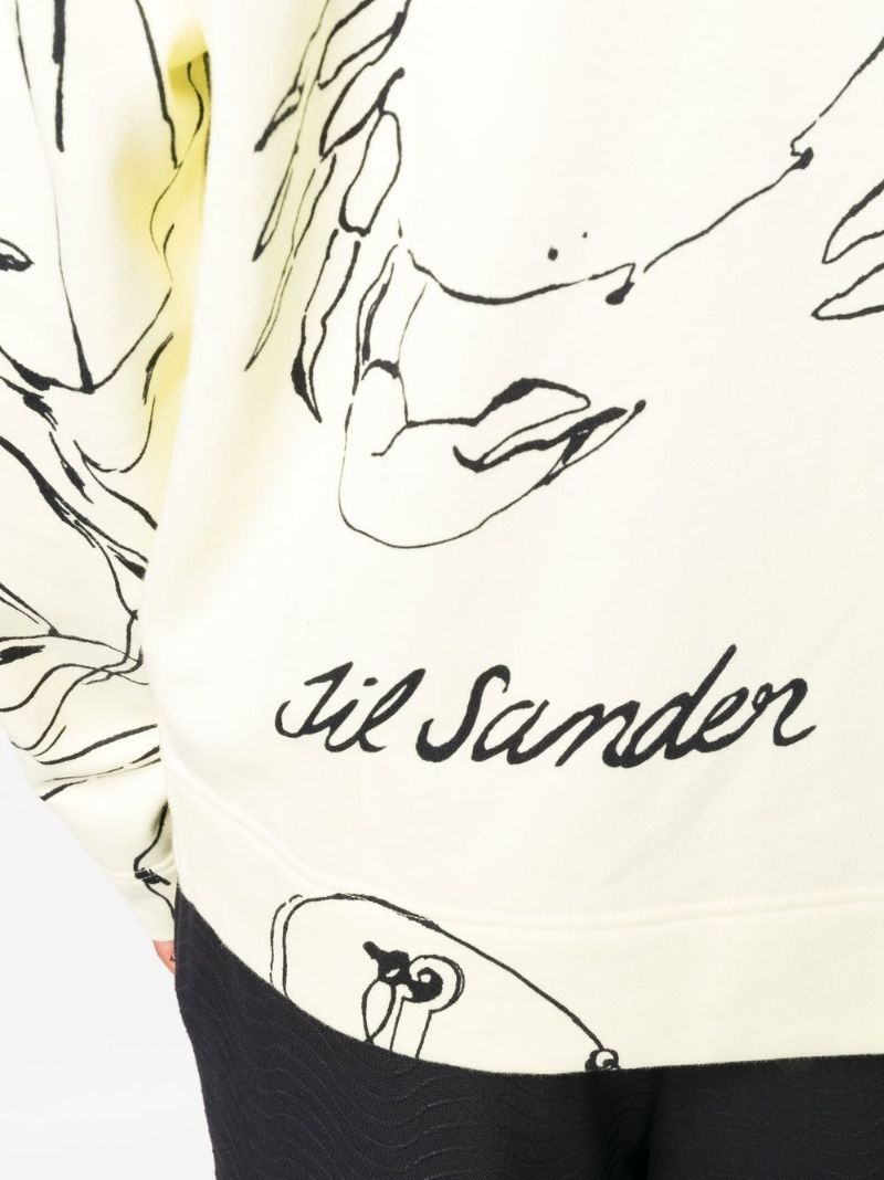 Neutral Astrology Print Cotton Hoodie