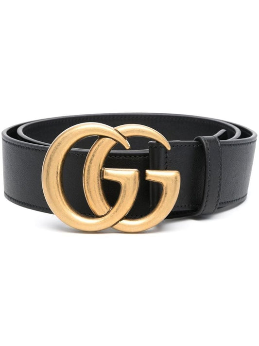 Black Gg Marmont Leather Belt
