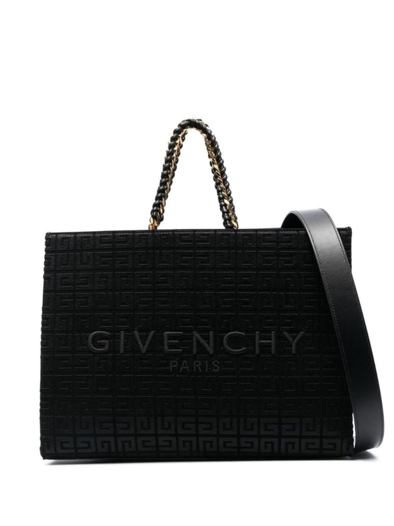 Black 4g Monogram Medium G Tote Bag