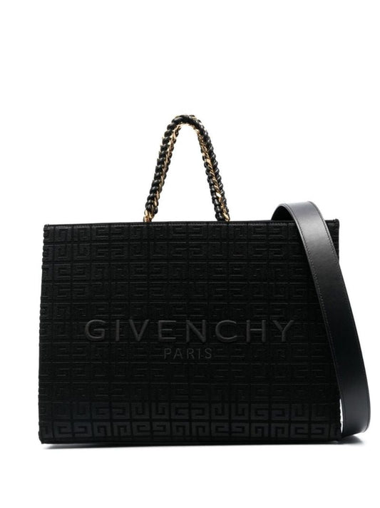 Black 4g Monogram Medium G Tote Bag