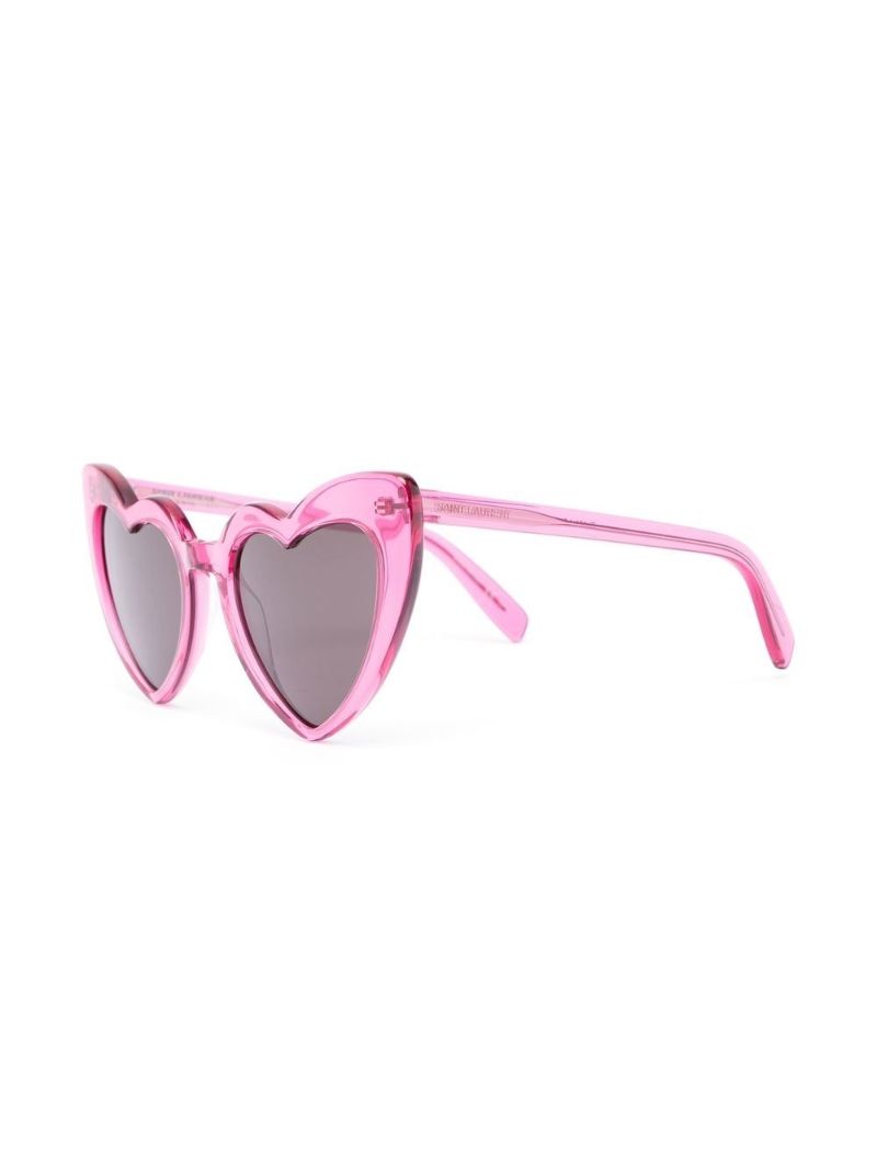Pink Loulou Heart Sunglasses