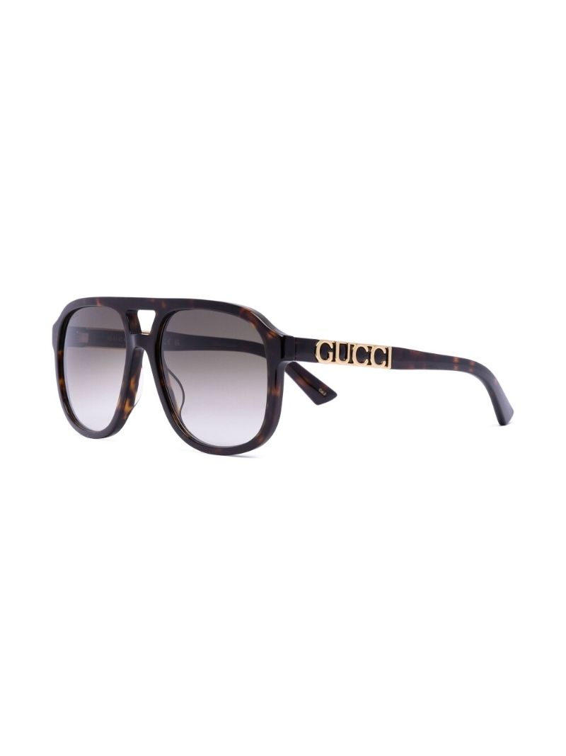 Brown Tortoiseshell Pilot-style Sunglasses