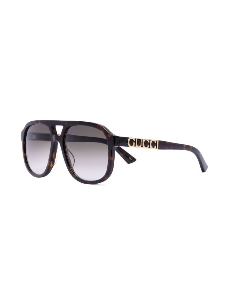Brown Tortoiseshell Pilot-style Sunglasses