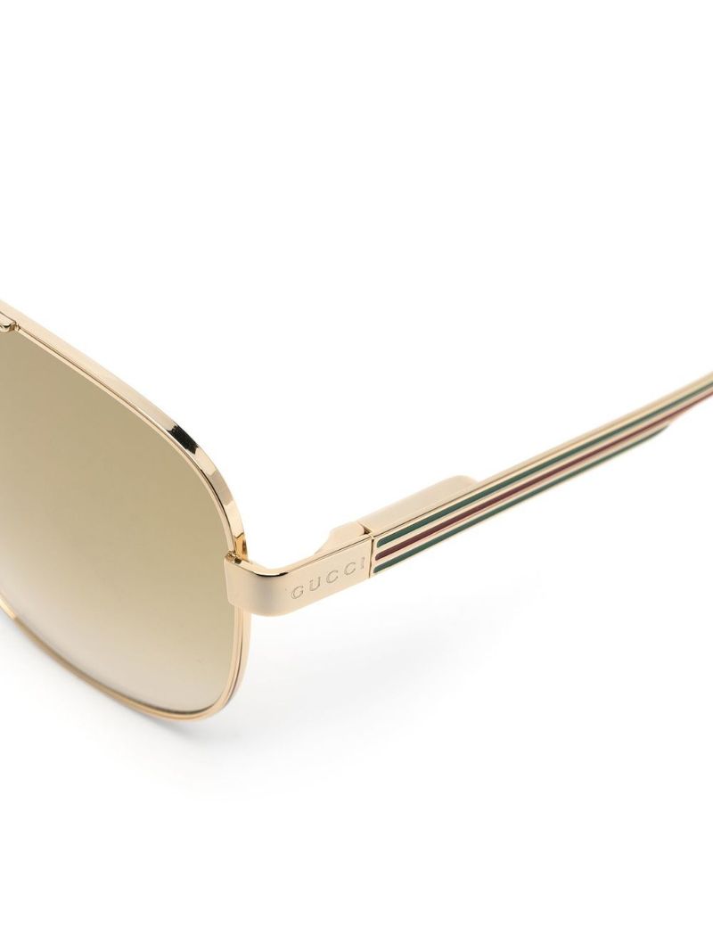 Gold Pilot Frame Gradient Sunglasses