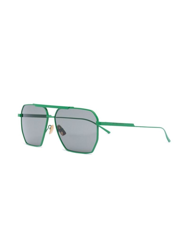 Green Aviator-style Sunglasses
