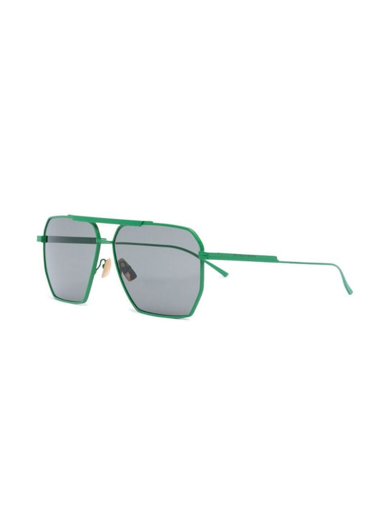 Green Aviator-style Sunglasses