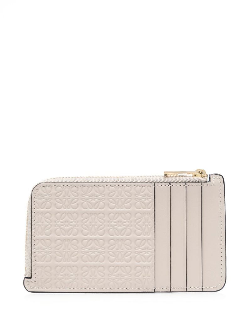 Neutral Repeat Anagram Debossed Purse