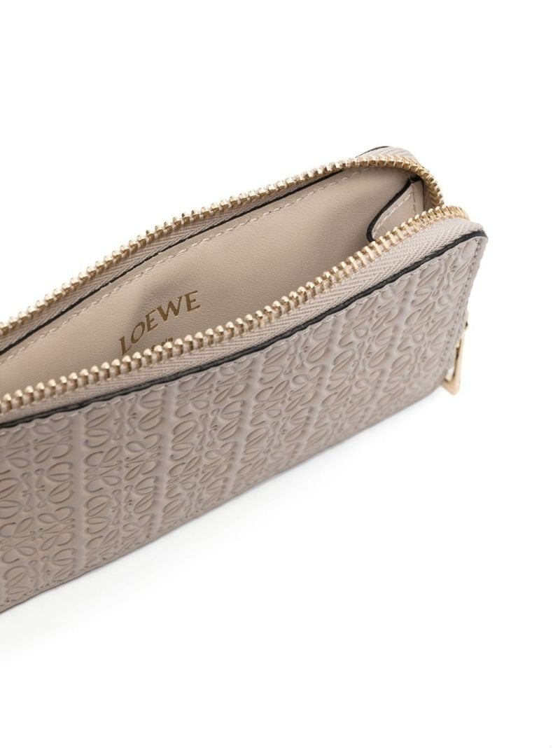 Neutral Repeat Anagram Debossed Purse