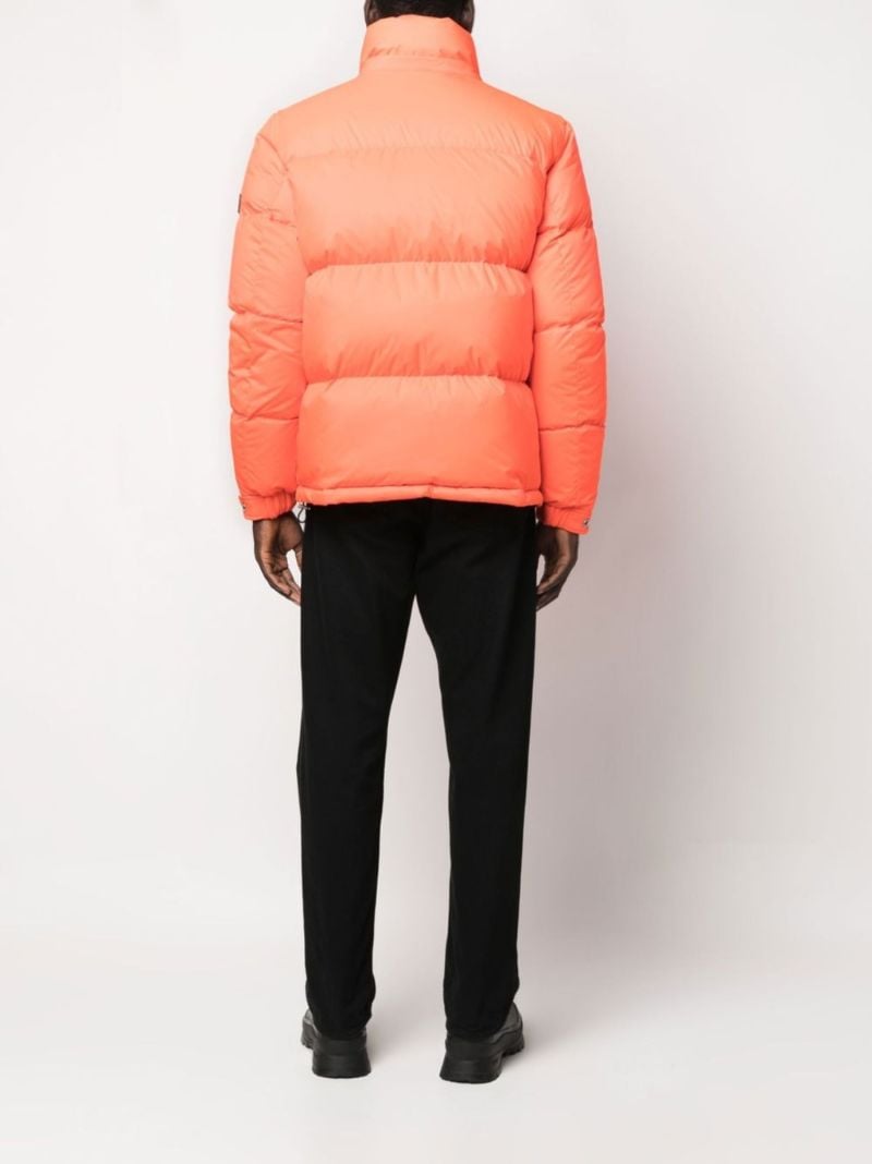 Orange Scott Hooded Puffer Jacket