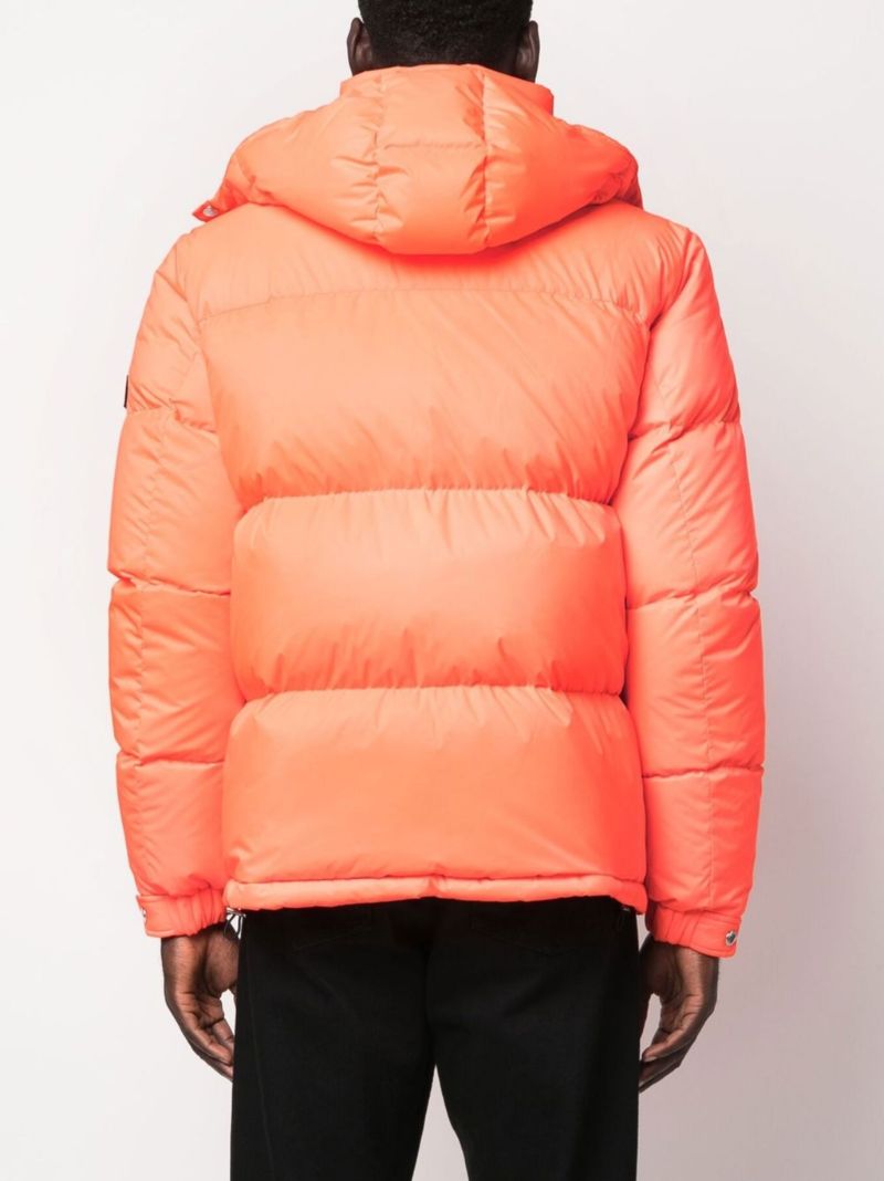 Orange Scott Hooded Puffer Jacket