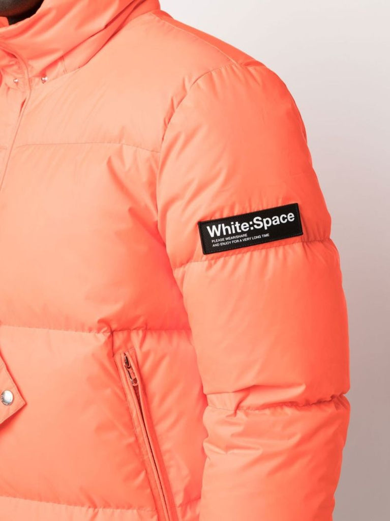 Orange Scott Hooded Puffer Jacket