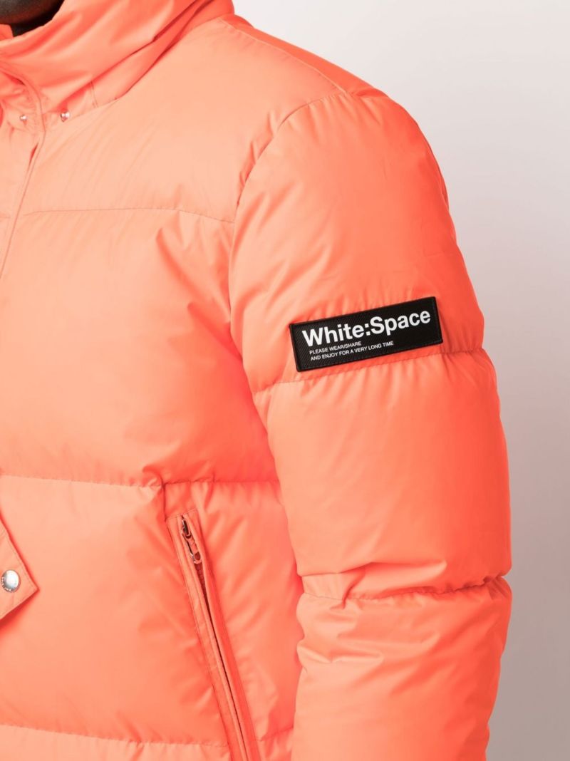 Orange Scott Hooded Puffer Jacket