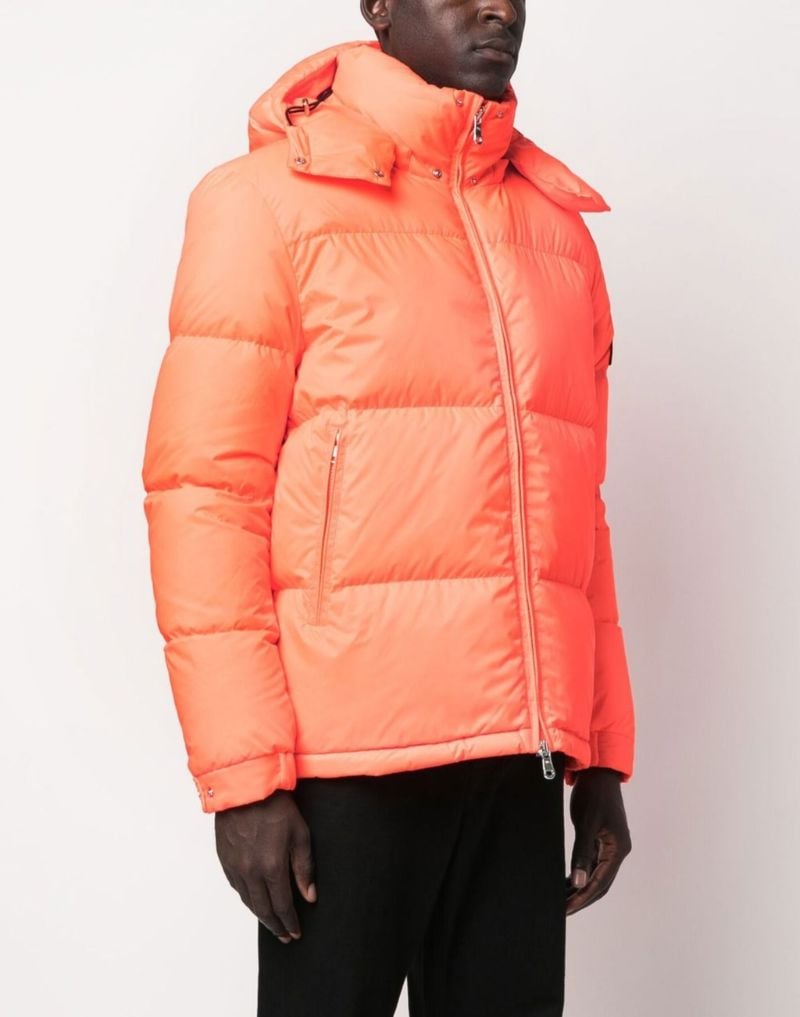 Orange Scott Hooded Puffer Jacket