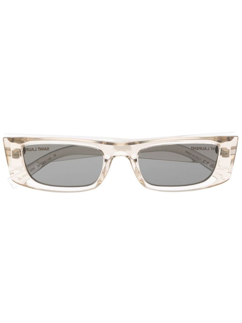 White 553 Rectangular Sunglasses