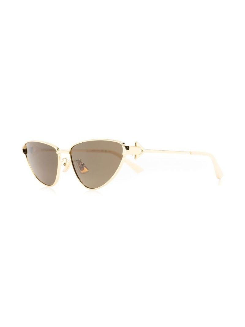 Gold-tone Turn Cat-eye Sunglasses