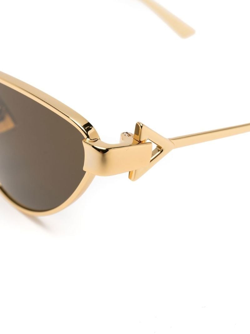 Gold-tone Turn Cat-eye Sunglasses
