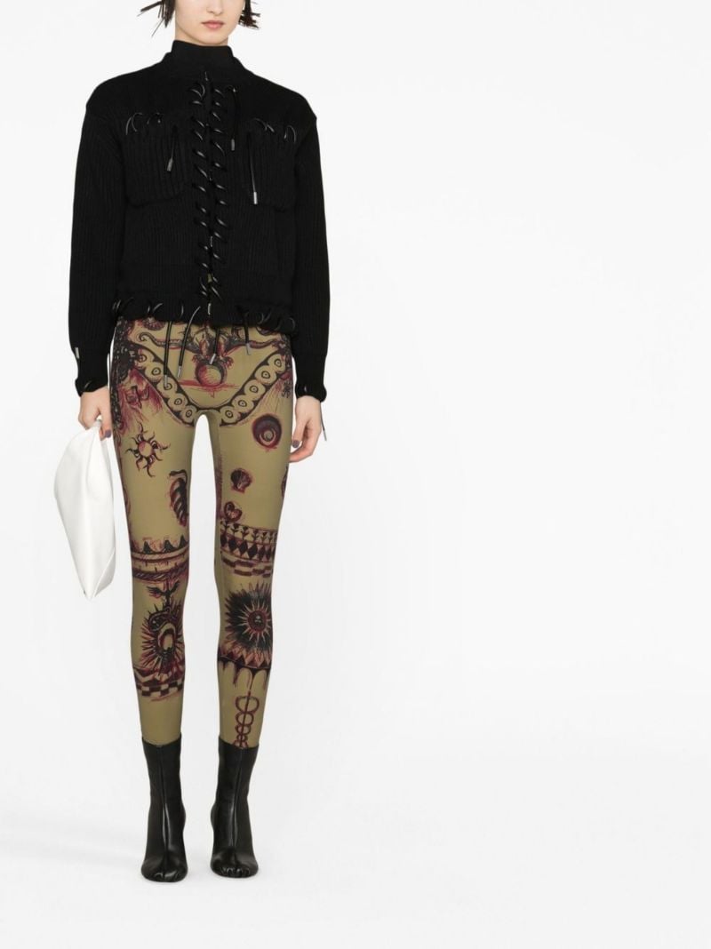 Green Geotic Printed Leggings