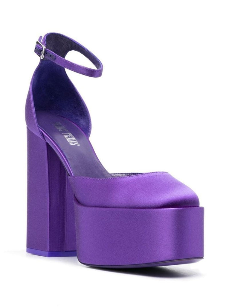 Purple Dalilah 135 Satin Pumps