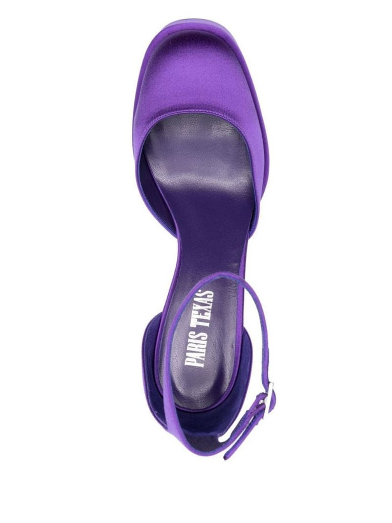 Purple Dalilah 135 Satin Pumps
