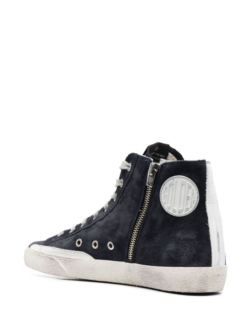 Blue Francy High Top Suede Sneakers