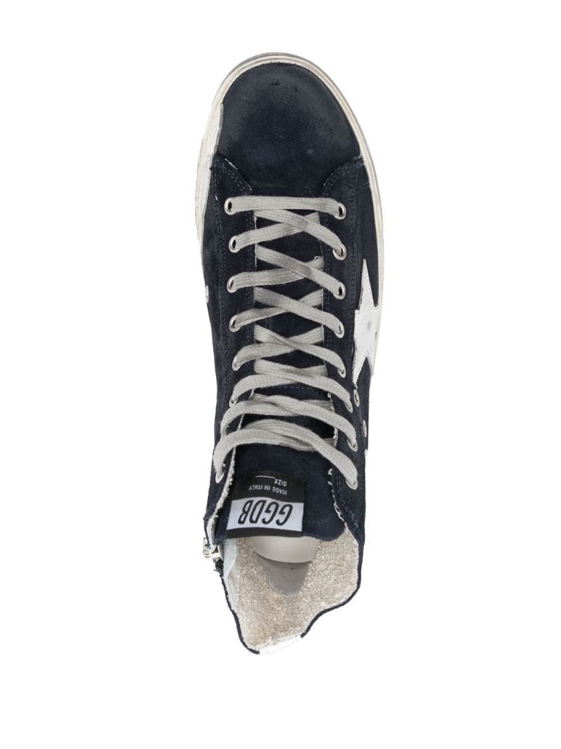 Blue Francy High Top Suede Sneakers