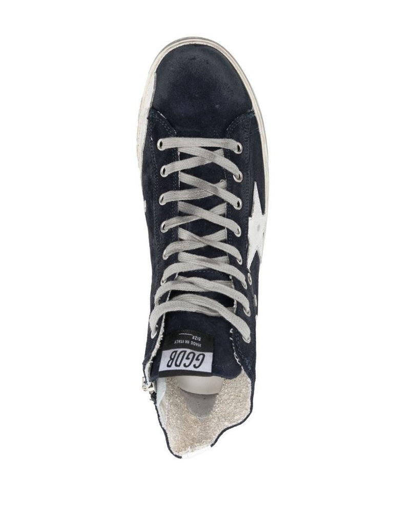 Blue Francy High Top Suede Sneakers