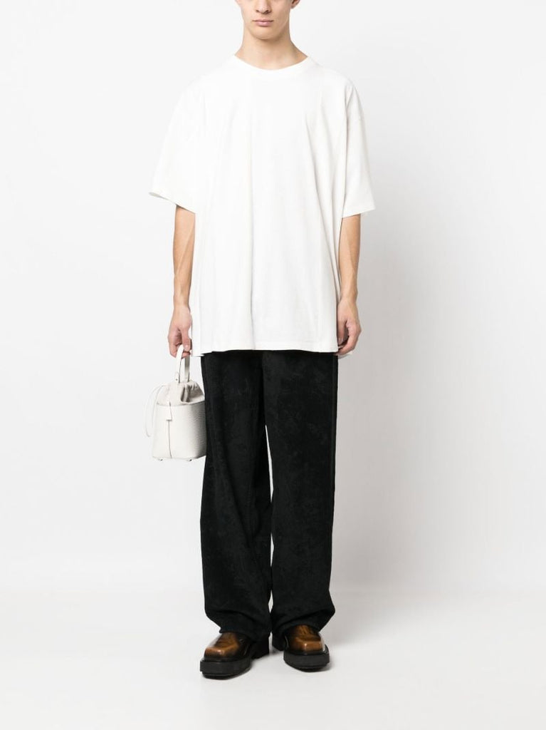 White Cotton Crew Neck T-shirt