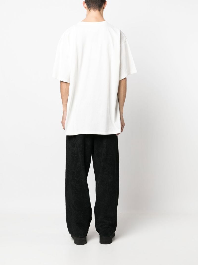 White Cotton Crew Neck T-shirt