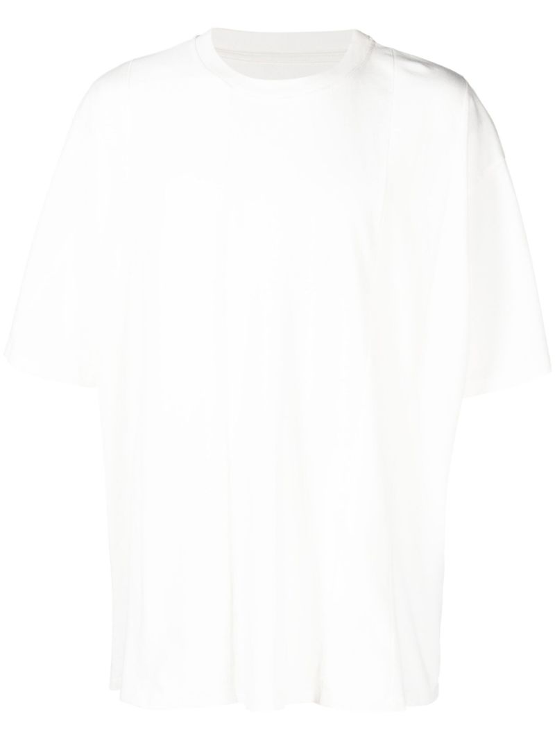 White Cotton Crew Neck T-shirt