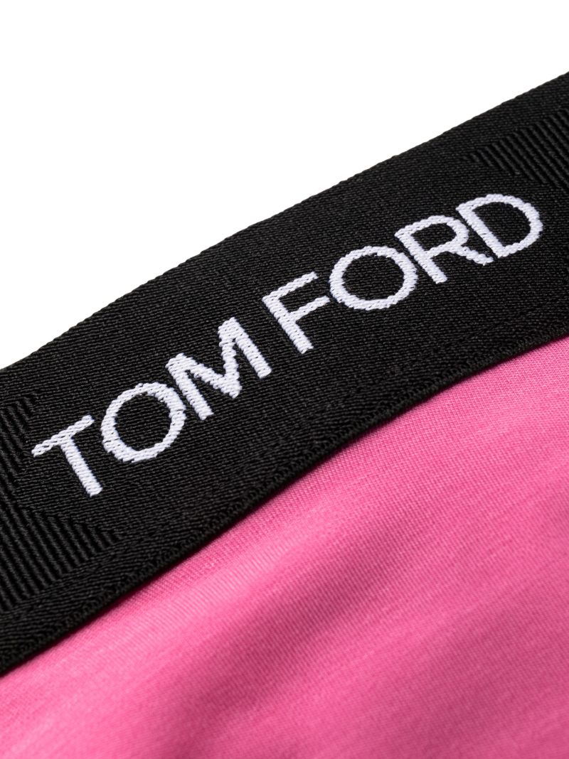 Pink Logo Waistband Modal Thong