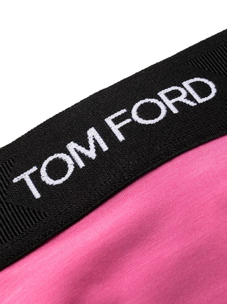 Pink Logo Waistband Modal Thong