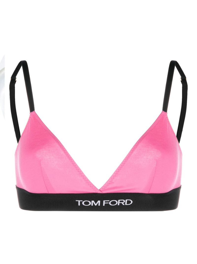 Pink Logo Underband Triangle Bra